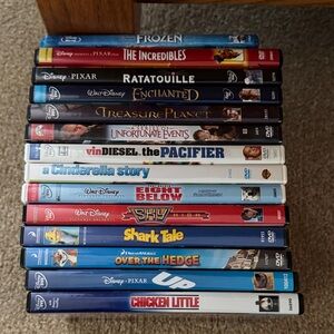 14 DVD’s of Disney and Pixar Movies